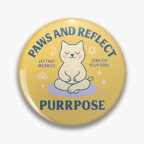 Item preview, Paws and Reflect – Meditative Cat with Purrpose designed and sold by SanPedroArt.