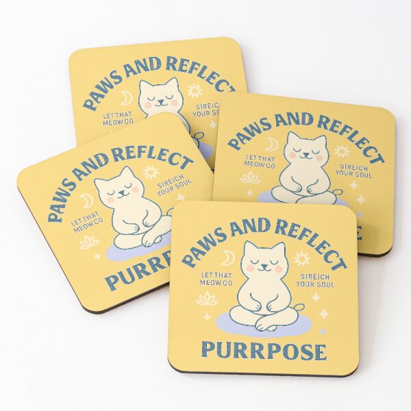 Item preview, Paws and Reflect – Meditative Cat with Purrpose designed and sold by SanPedroArt.
