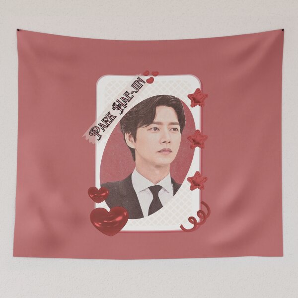 Item preview, Park Hae-jin (박해진)  Korean Actor Kdrama Group Card Red Aesthetic Collage Design designed and sold by AJUNICE STUDIO.