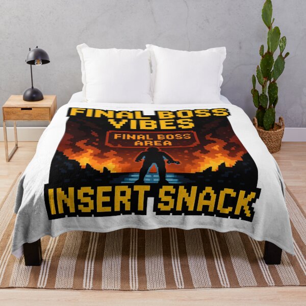 Item preview, Pixel Art Final Boss Vibes Insert Snack Gamer Design. designed and sold by The-T-In-Retro.