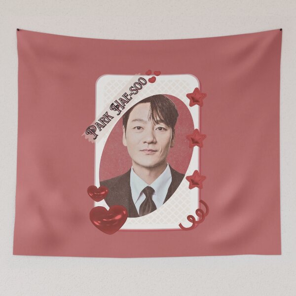Item preview, Park Hae-soo (박해수) Korean Actor Kdrama Group Card Red Aesthetic Collage Design designed and sold by AJUNICE STUDIO.