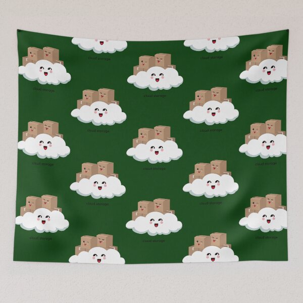 Item preview, Cloud Storage - cute cloud and cardboard box design designed and sold by ElizaGraceWeddi.