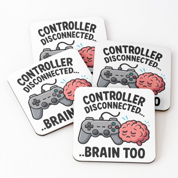 Item preview, Funny Gamer Controller Disconnected Brain Too Cartoon Design. designed and sold by The-T-In-Retro.