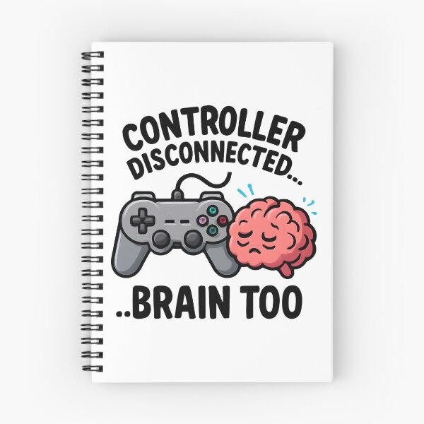 Item preview, Funny Gamer Controller Disconnected Brain Too Cartoon Design. designed and sold by The-T-In-Retro.