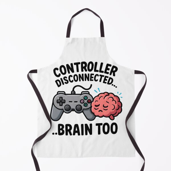 Item preview, Funny Gamer Controller Disconnected Brain Too Cartoon Design. designed and sold by The-T-In-Retro.