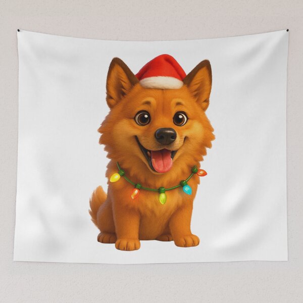 Item preview, Christmas Finnish Spitz designed and sold by Sillytoe.