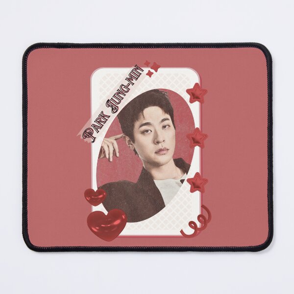 Item preview, Park Jung-min (박정민) Korean Actor Kdrama Group Card Red Aesthetic Collage Design designed and sold by AJUNICE STUDIO.
