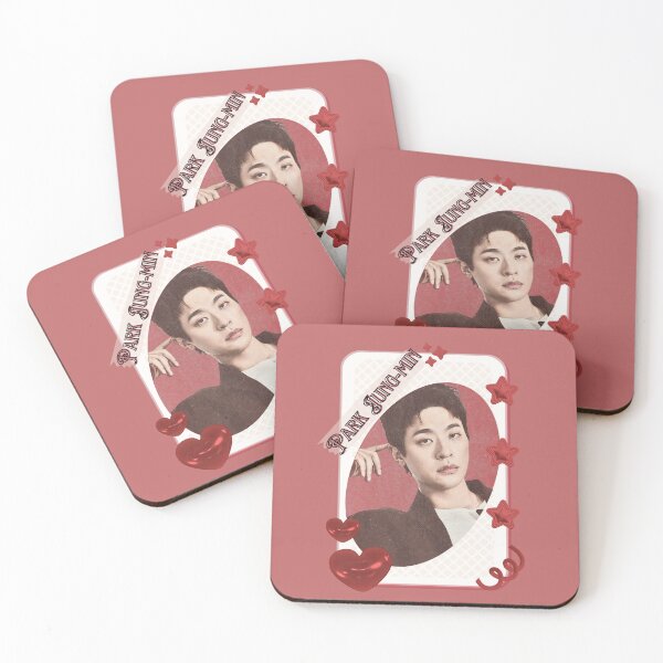 Item preview, Park Jung-min (박정민) Korean Actor Kdrama Group Card Red Aesthetic Collage Design designed and sold by AJUNICE STUDIO.