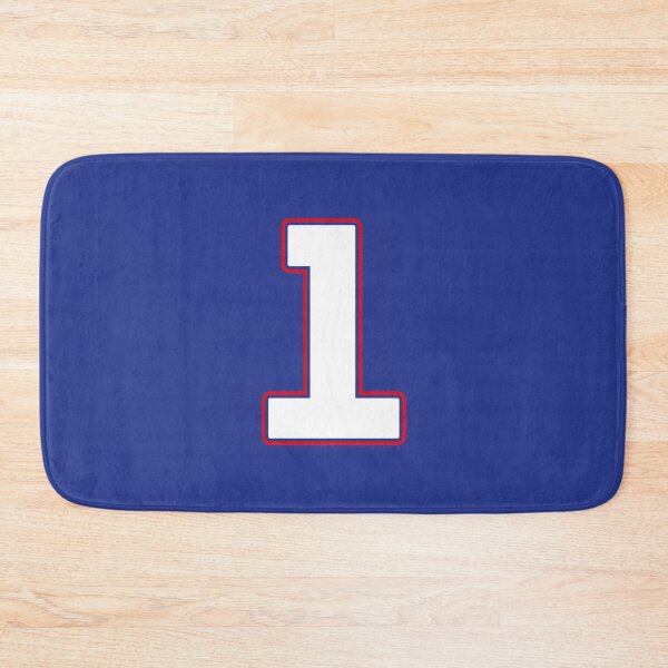 Item preview, Jersey Number 1 / Player Shirt Number One (White with Red Outline) designed and sold by STUDIO-72.