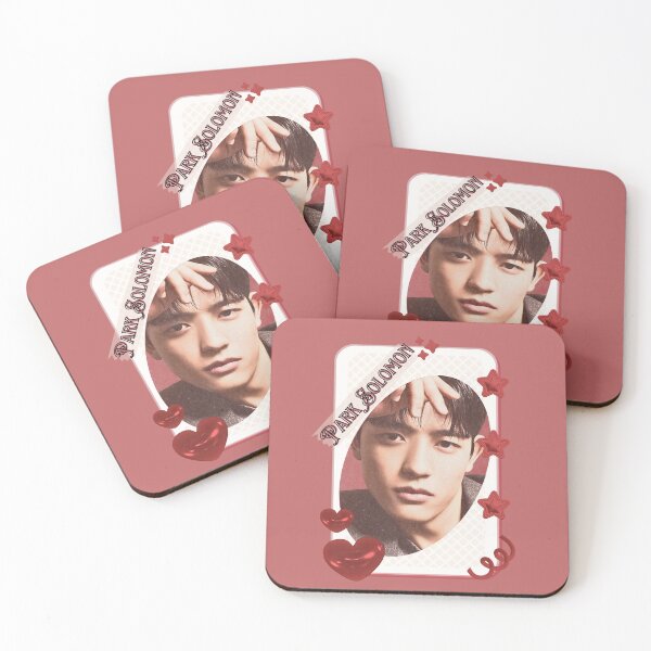 Item preview, Park Solomon (박솔로몬 / Lomon) Korean Actor Kdrama Group Card Red Aesthetic Collage Design designed and sold by AJUNICE STUDIO.