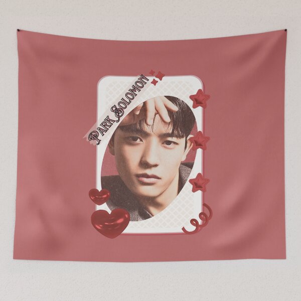 Item preview, Park Solomon (박솔로몬 / Lomon) Korean Actor Kdrama Group Card Red Aesthetic Collage Design designed and sold by AJUNICE STUDIO.