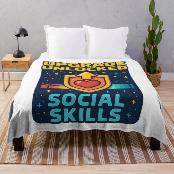 Item preview, Funny Gamer Level Up Social Skills Upgrade Design. designed and sold by The-T-In-Retro.