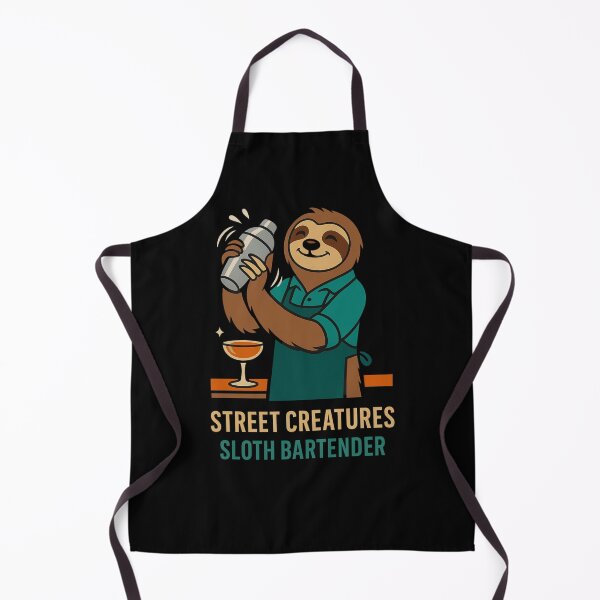 Item preview, STREET CREATURES – Sloth Bartender T-Shirt designed and sold by NAJURE.