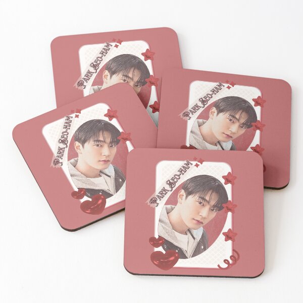 Item preview, Park Seo-ham (박서함) Korean Actor Kdrama Group Card Red Aesthetic Collage Design designed and sold by AJUNICE STUDIO.