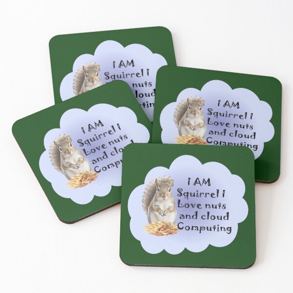 Item preview, Squirrel love nuts and cloud computing designed and sold by ElizaGraceWeddi.