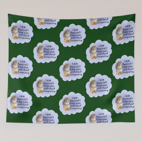 Item preview, Squirrel love nuts and cloud computing designed and sold by ElizaGraceWeddi.