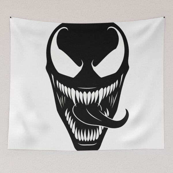 Item preview, Creature of Chaos – Monstrous Black and White Face, Dark and Powerful Art designed and sold by LoomisDreams.