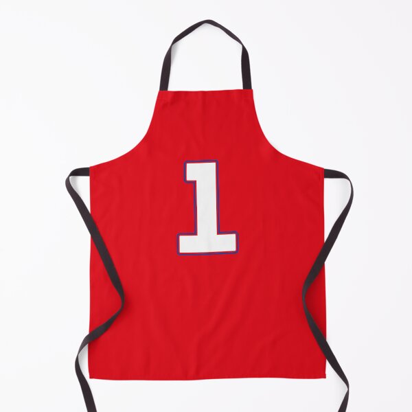 Item preview, Jersey Number 1 / Player Shirt Number One (White with Blue Outline) designed and sold by STUDIO-72.