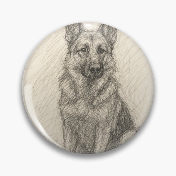 Item preview, German Shepard pencil designed and sold by RedHeavenStudio.