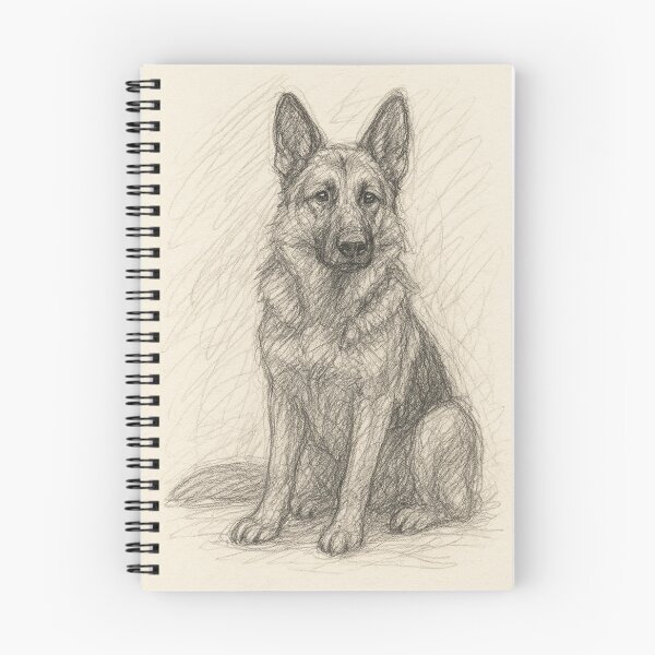 Item preview, German Shepard pencil designed and sold by RedHeavenStudio.