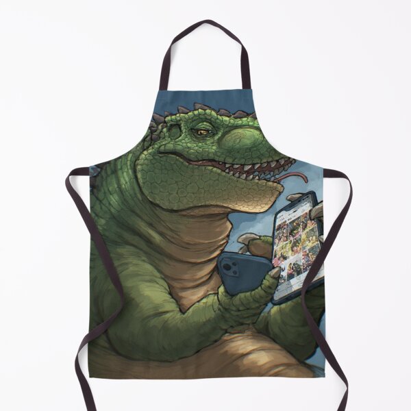 Item preview, Dinosaur Scrolling on Smartphone Under Sunny Skies designed and sold by YAM716.