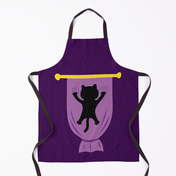 Item preview, Curtain Climber - Funny Black Cat Caught in Trouble designed and sold by fishdesigns.