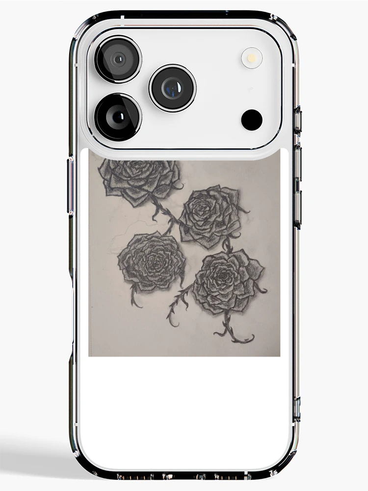 Thumbnail 1 of 5, iPhone Case, Inked Roses designed and sold by HarposBazaar.
