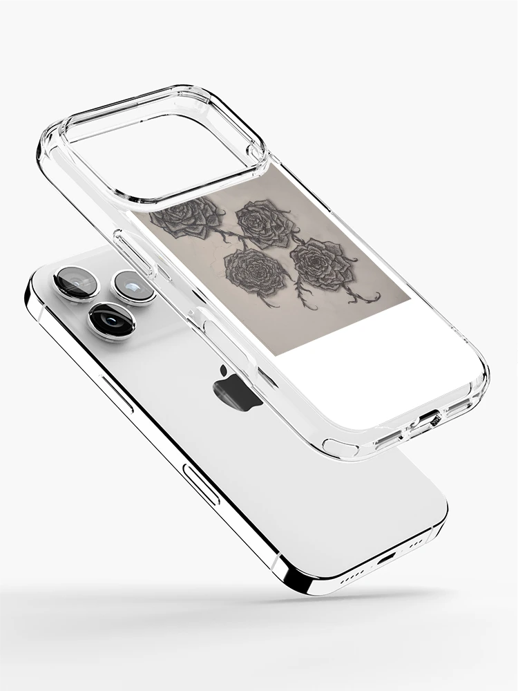Thumbnail 2 of 5, iPhone Case, Inked Roses designed and sold by HarposBazaar.