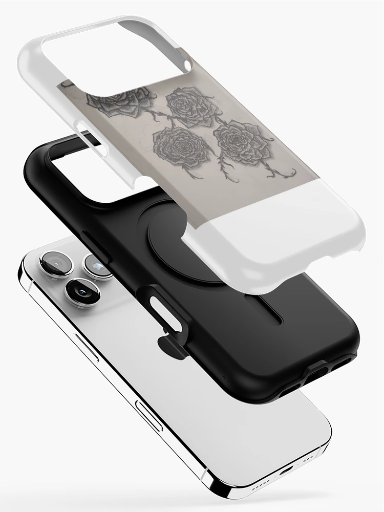 Thumbnail 2 of 4, iPhone Case, Inked Roses designed and sold by HarposBazaar.