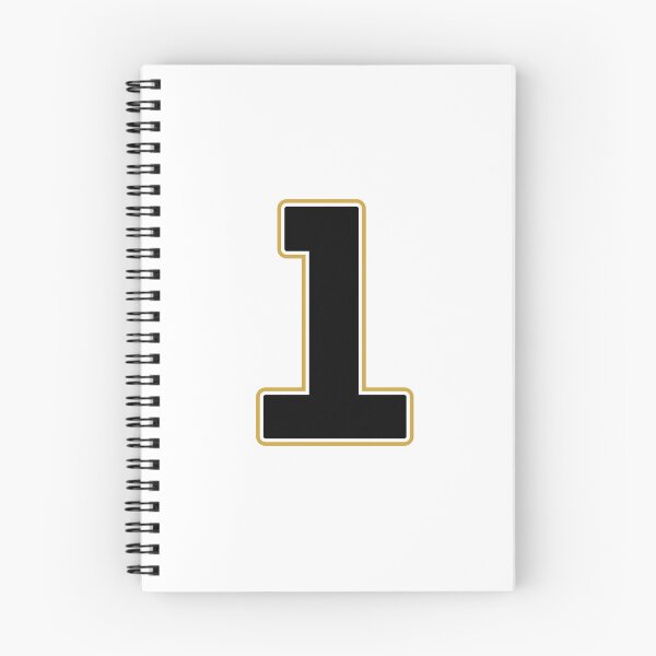 Item preview, Jersey Number 1 / Player Shirt Number One (Black with Gold Outline) designed and sold by STUDIO-72.