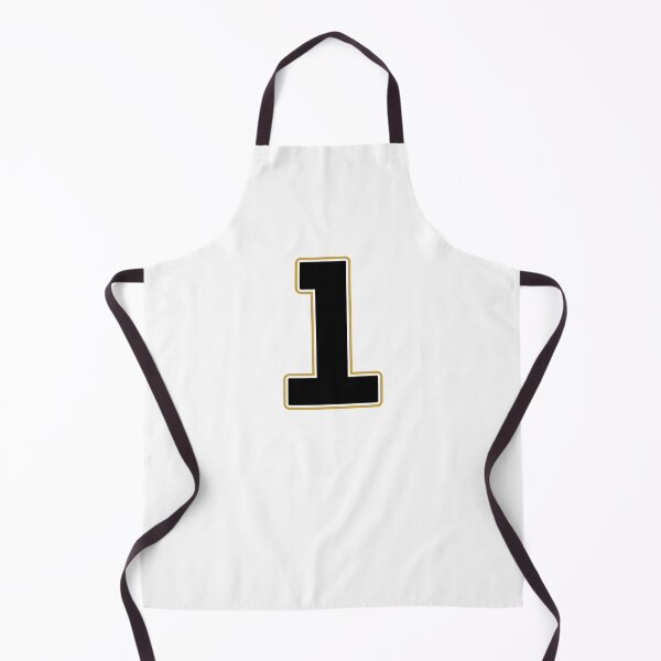 Item preview, Jersey Number 1 / Player Shirt Number One (Black with Gold Outline) designed and sold by STUDIO-72.
