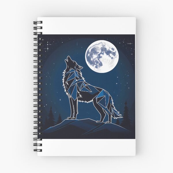 Item preview, Wolf Spirit - Geometric Silhouette on the Moonlit Night designed and sold by VIRALOOP.