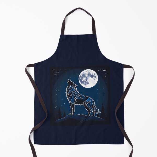 Item preview, Wolf Spirit - Geometric Silhouette on the Moonlit Night designed and sold by VIRALOOP.