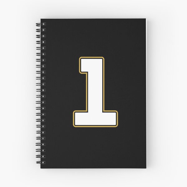 Item preview, Jersey Number 1 / Player Shirt Number One (White with Gold Outline) designed and sold by STUDIO-72.