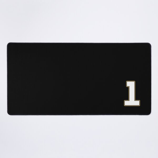 Item preview, Jersey Number 1 / Player Shirt Number One (White with Gold Outline) designed and sold by STUDIO-72.