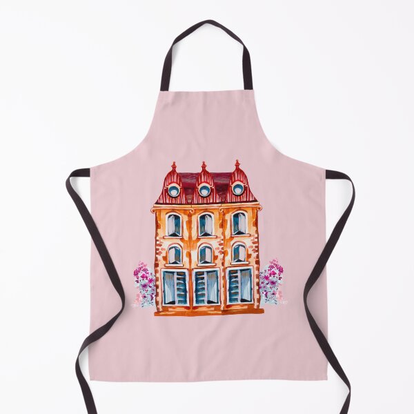 Item preview, Renaissance style Doll House with red roof in quirky vintage style watercolor designed and sold by IngaDesign.