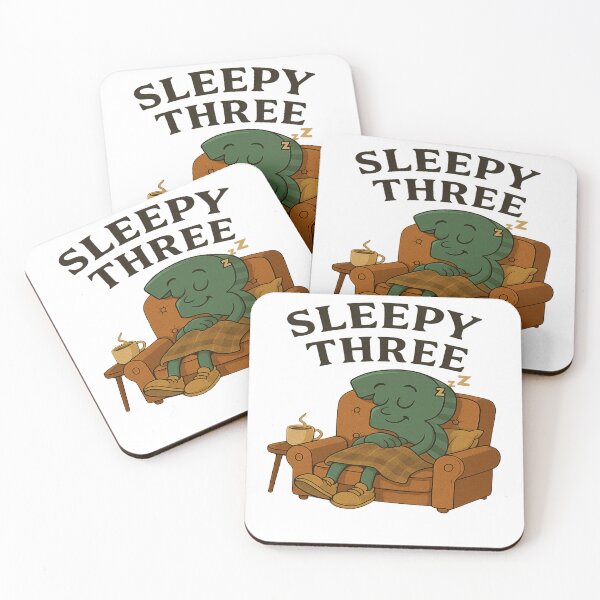 Item preview, Funny Sleepy Three T-shirt – Number 3 Asleep | Funny and Relaxing Design designed and sold by faamyo.