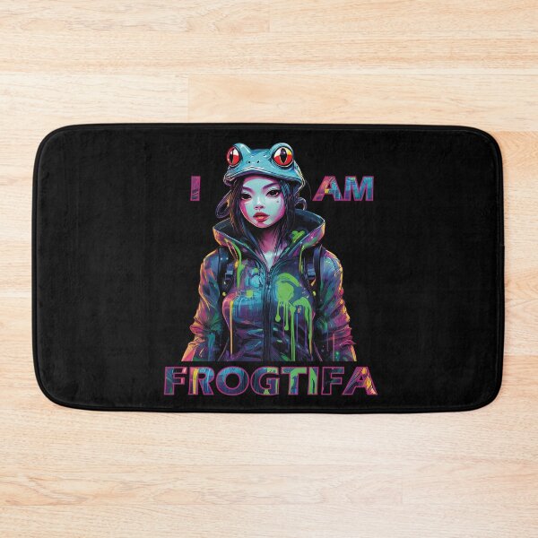 Item preview, I Am Frogtifa – Neon Frog Streetwear Art designed and sold by LolekCraft.