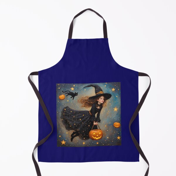 Item preview, A witch and a black cat on Halloween night. designed and sold by Natalia-Vlad.