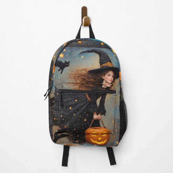 Item preview, A witch and a black cat on Halloween night. designed and sold by Natalia-Vlad.