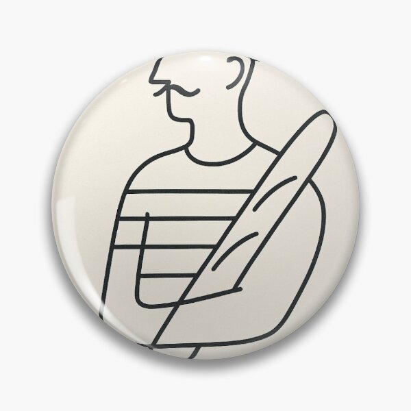 Item preview, The Frenchman – minimal line art illustration designed and sold by ZoomVibes.