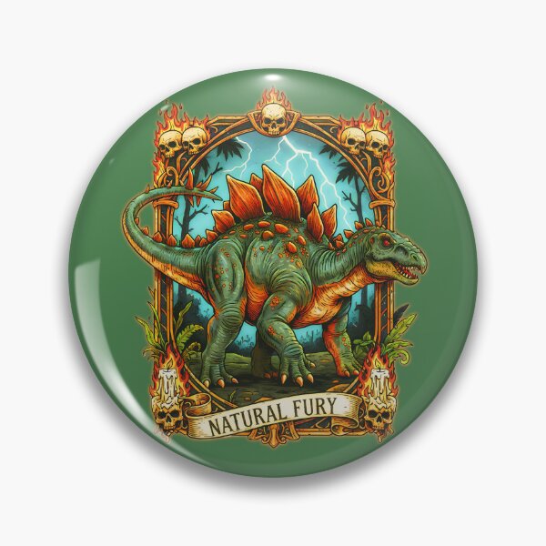 Item preview, Natural Fury - Dark Vintage Stegosaurus Dinosaur designed and sold by CoffinsArt.