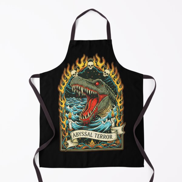 Item preview, Abyssal Terror - Vintage Horror Mosasaurus Dinosaur designed and sold by CoffinsArt.