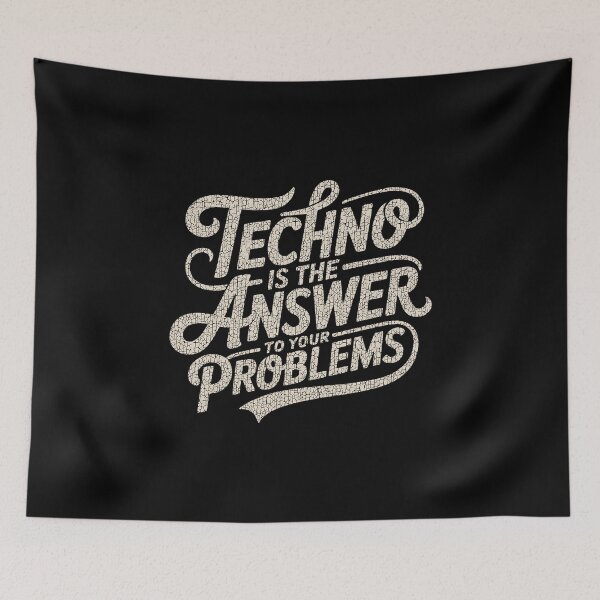 Item preview, Techno Is The Answer – Vintage Raver for DJs and Electronic Music Lovers designed and sold by paulo silveira.