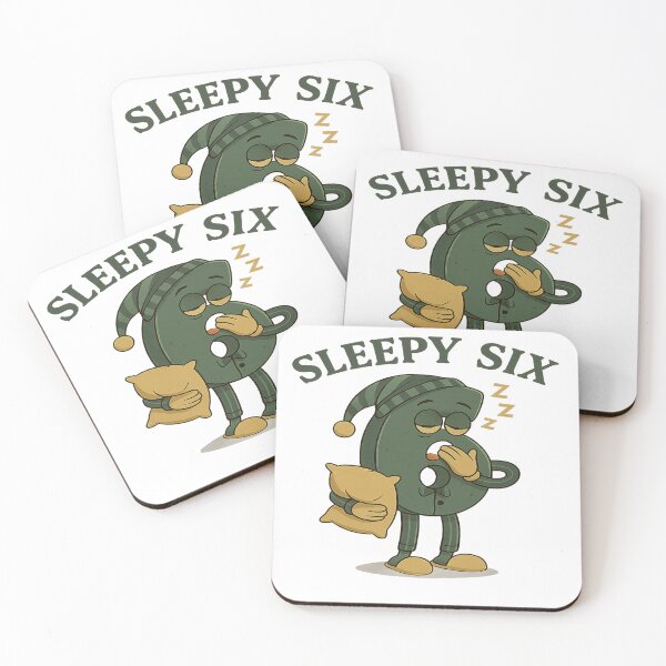 Item preview, Funny Sleepy Six T-shirt – Number 6 Asleep with Pillow | Funny and Cozy Design designed and sold by faamyo.