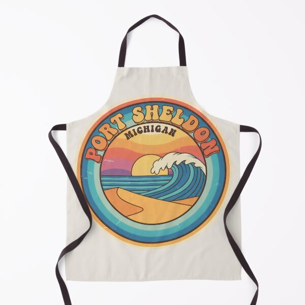 Item preview, Port Sheldon, Michigan Retro Wave designed and sold by TheOldMittenIllustrated.
