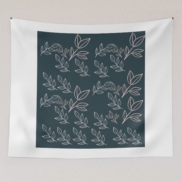 Item preview, Elegant stylized branch pattern on a midnight blue background designed and sold by Jamildesign.