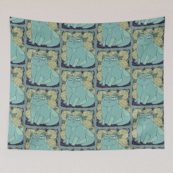 Item preview, rufus the cat - cat among flowers designed and sold by crestfallenmermaid.