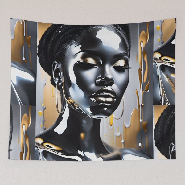 Item preview, Liquid Chrome Black Woman designed and sold by Demetria Matthews.