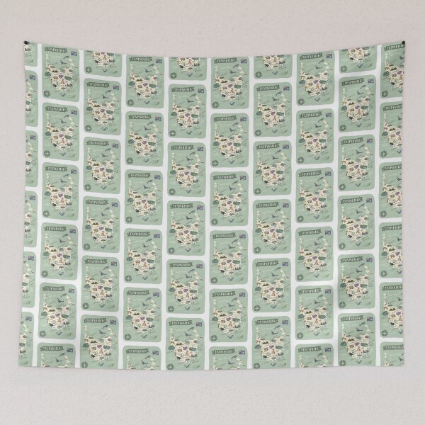 Item preview, Map of Tasmania - Green designed and sold by Those Pencil Shavings.